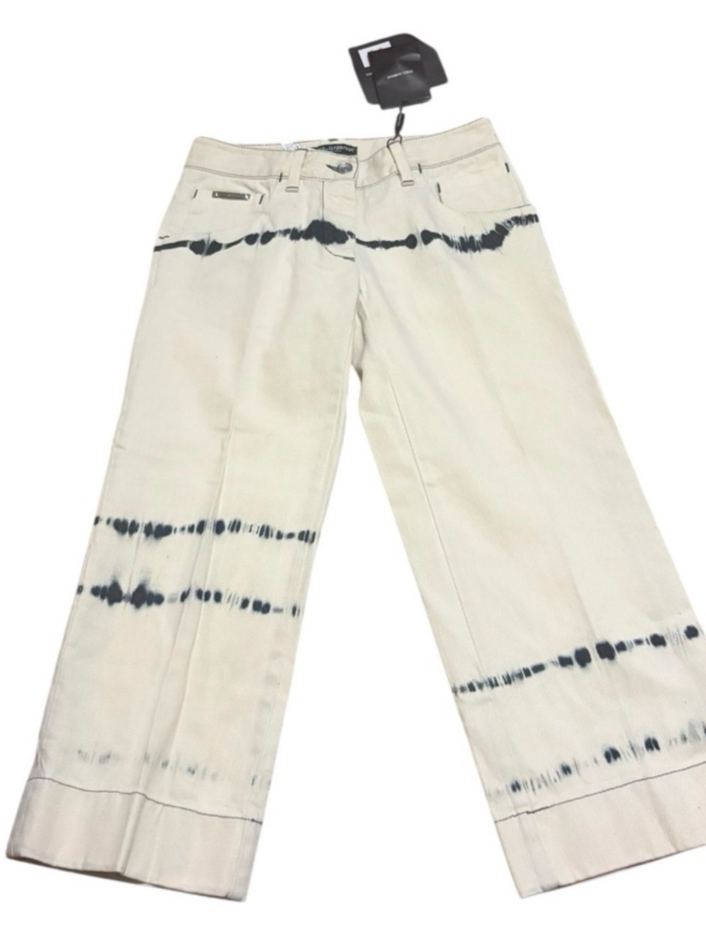Dolce & Gabbana Bleached Tie-Dye Capri Jeans – Made in Italy Size 38